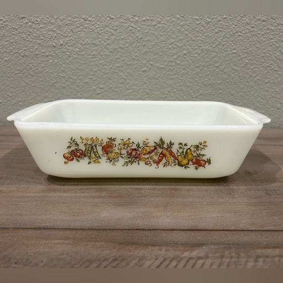 Anchor Hocking Other - VINTAGE Anchor Hocking 1QT Loaf Pan/Casserole "Harvest Vegetable" DESIGN!!!